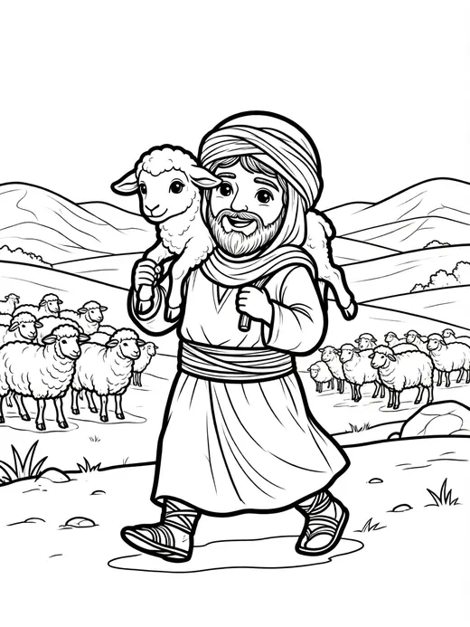 Desenho da ovelha perdida